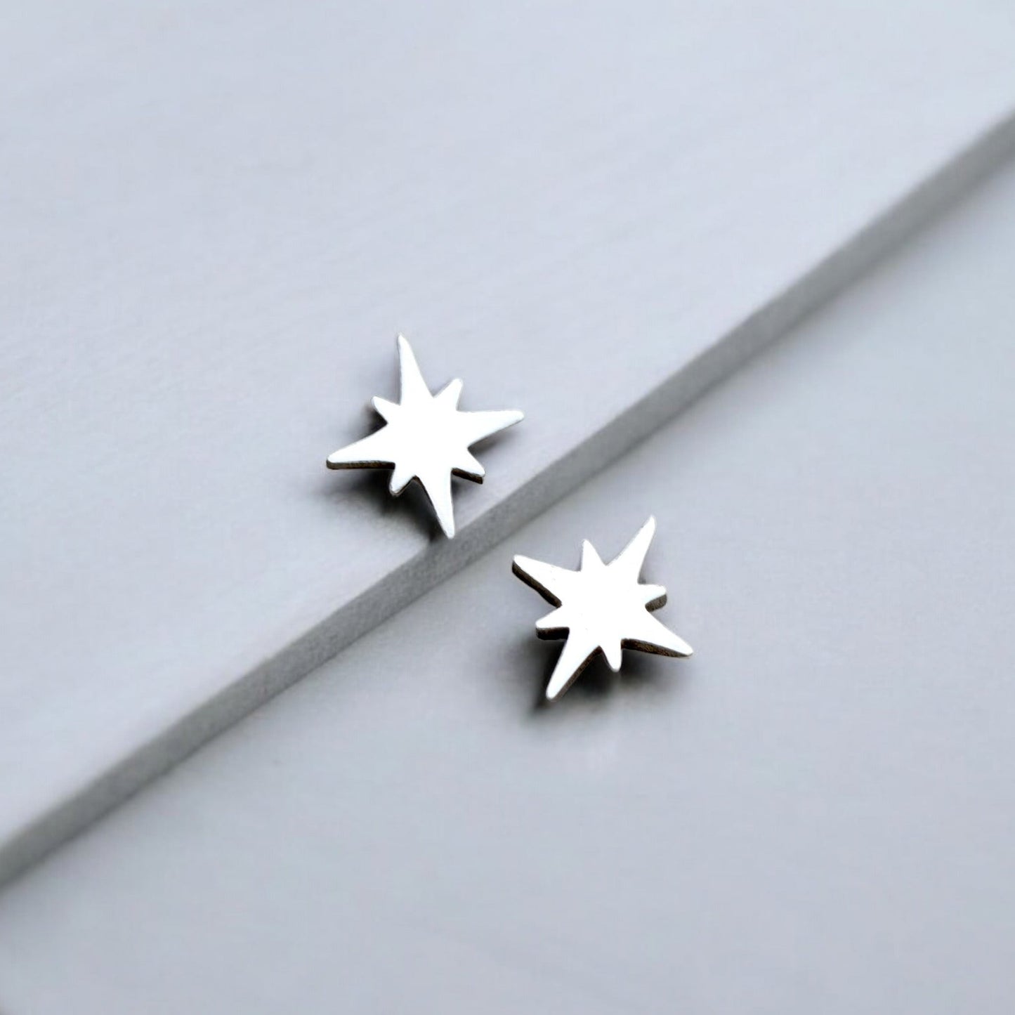 8 Point Star Accent Charm Findings & Embellishments Soldering DIY Jewelry Making in Sterling Silver