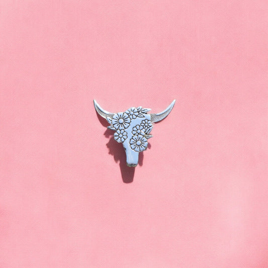 Floral Longhorn Charm Embellishments for Soldering or Jewelry Making